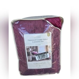 Threshold Distressed Crinkle Velvet Comforter Set